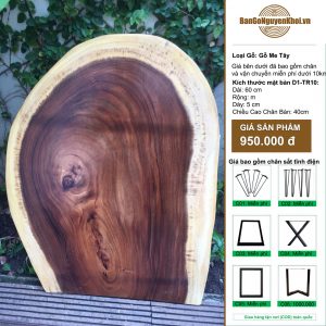 bàn tròn tự nhiên me tây nguyên tấm