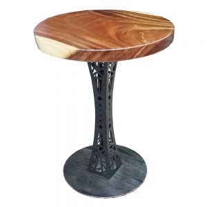 Bàn Tròn cafe gỗ me tây nguyên tấm