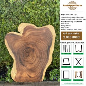 bàn tròn tự nhiên me tây nguyên tấm