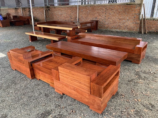 Tập hợp các mẫu sofa gỗ nguyên khối