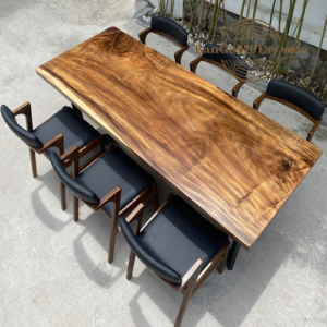 Bộ bàn ăn dài 2m kèm 6 ghế rời chữ Z sang trọng.